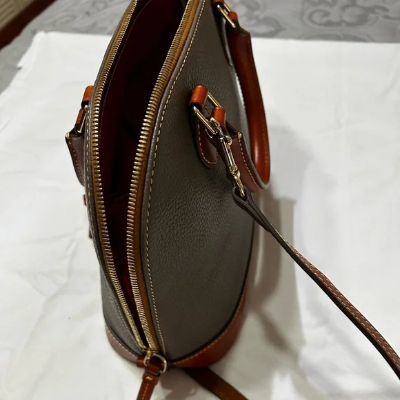 Dooney & Bourke Elephant Leather Satchel - Picture 5 of 10